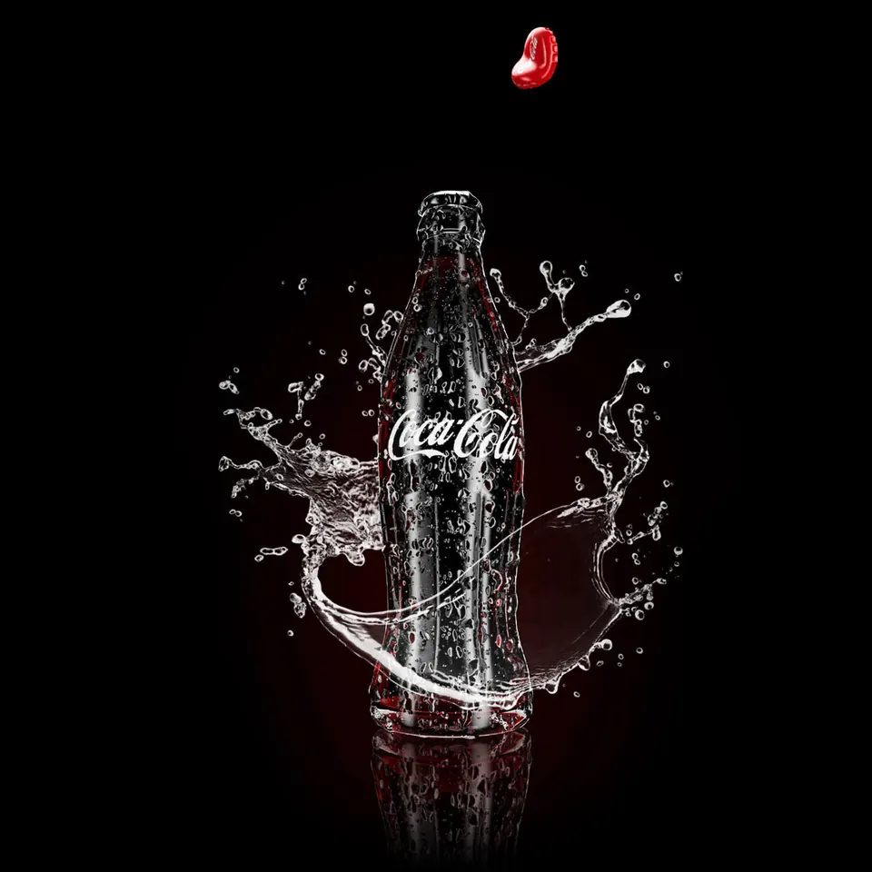 Cola bottle — Beverage · Cinematic render