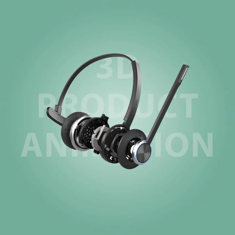 Headset & dock — Electronics · Animation