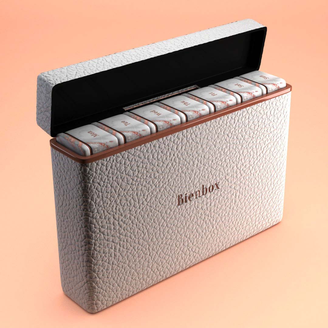 Leather box 3d Model and Render