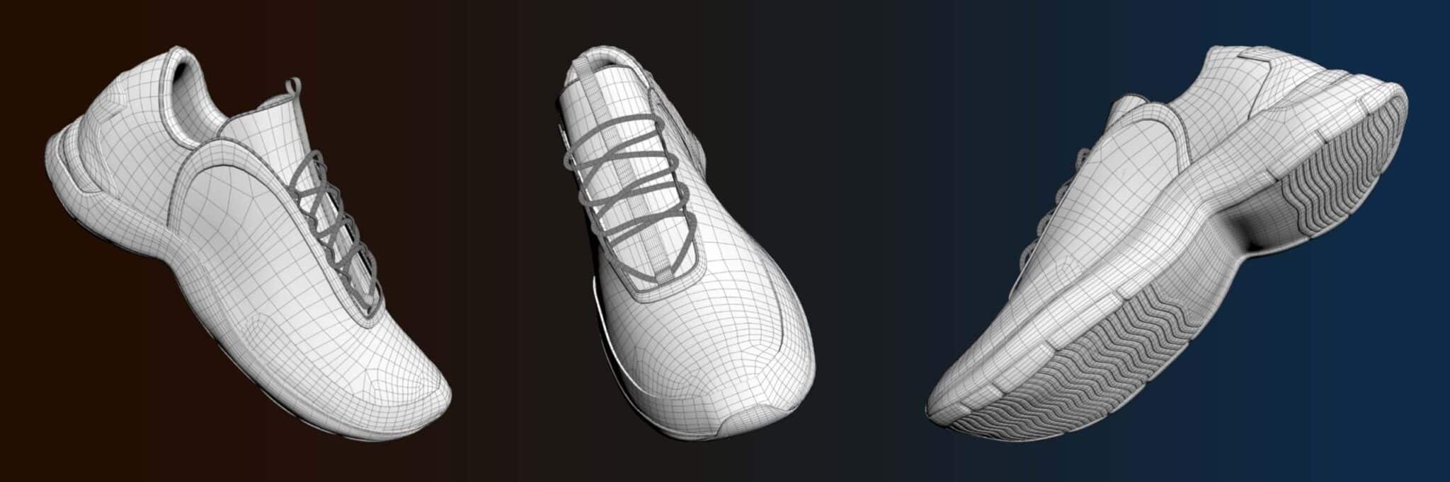3d Modeling, 3d product Modeling sneaker
